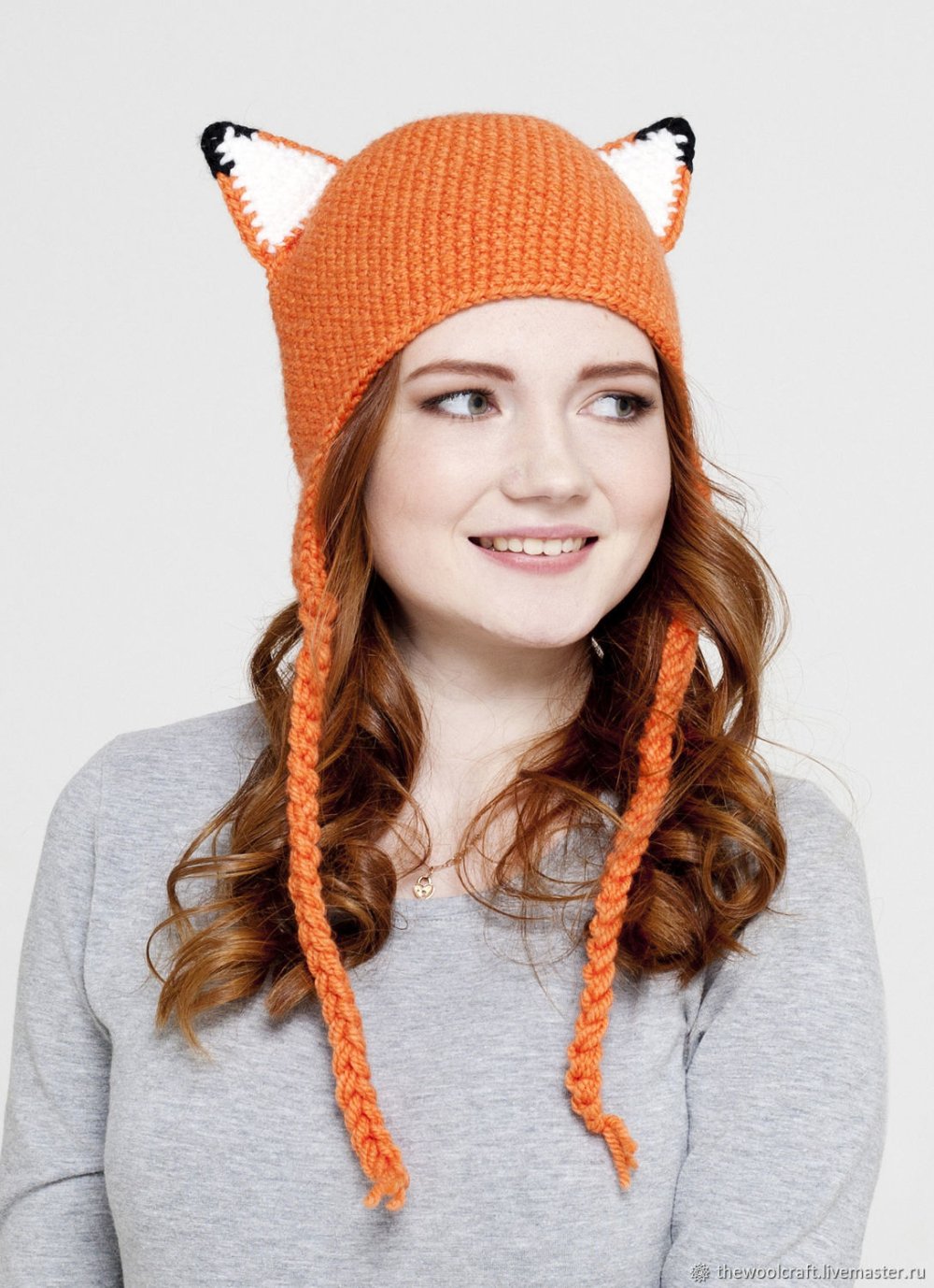 Валяная шапочка с ушками