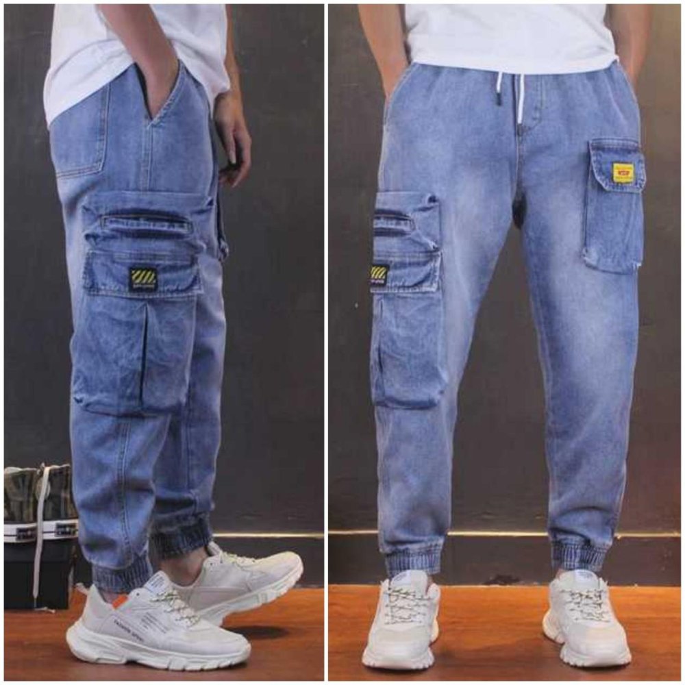Police 883 men's Kaluga Tapered Cuffed Cargo Jeans