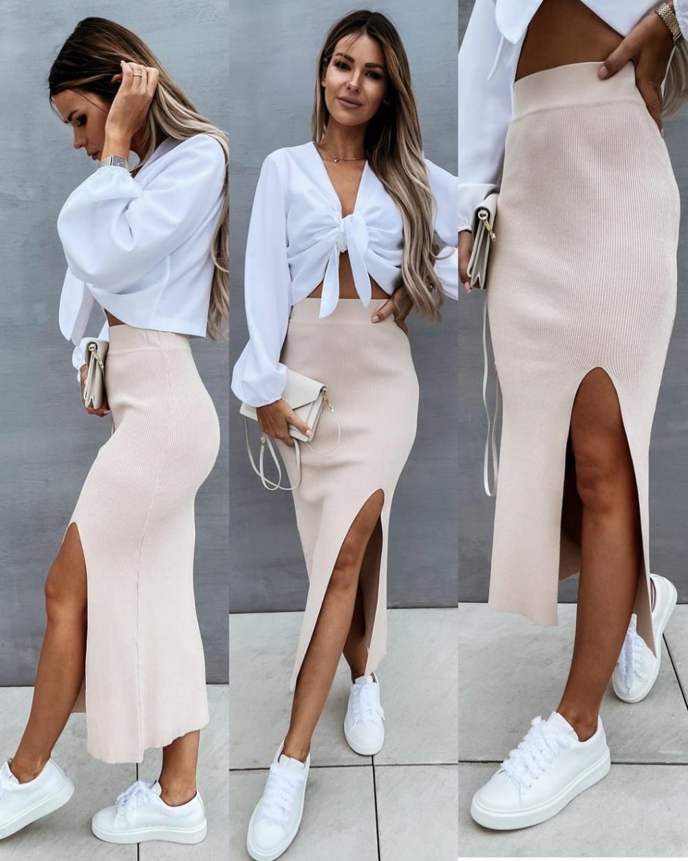 Трикотажная юбка лапша