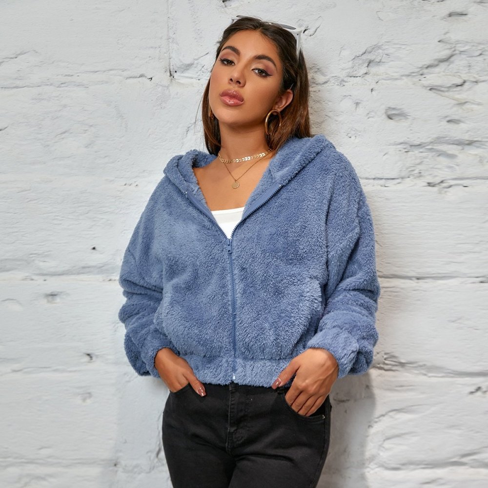 Плюшевая толстовка в клетку на кулиске