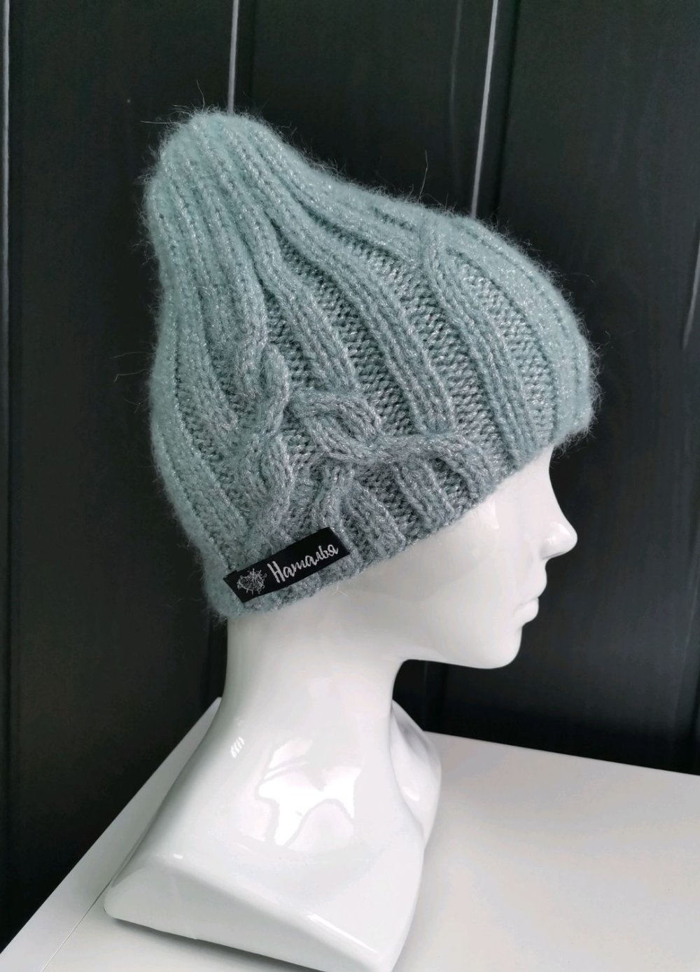 Шапка из альпаки с двойным отворотом