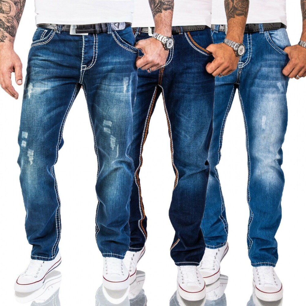 Джинсы с отстрочкой