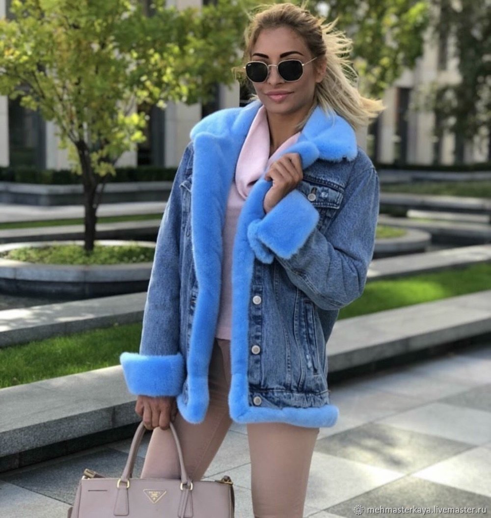 Джинсовка с мехом женская