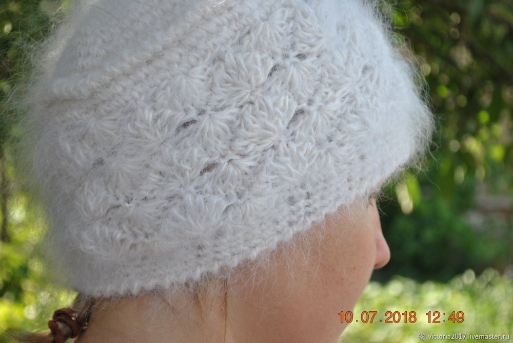 Пуховые вязаные шапки