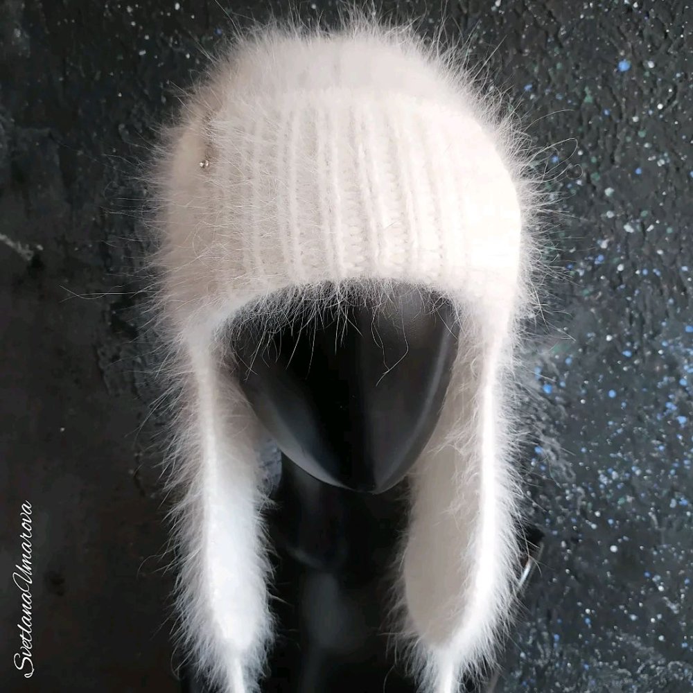 Шапка из пуха козы