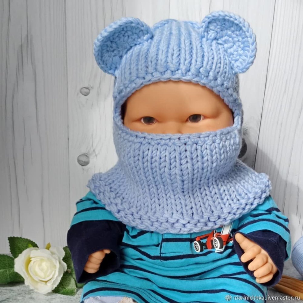 Вязание шапки из велюровой пряжи