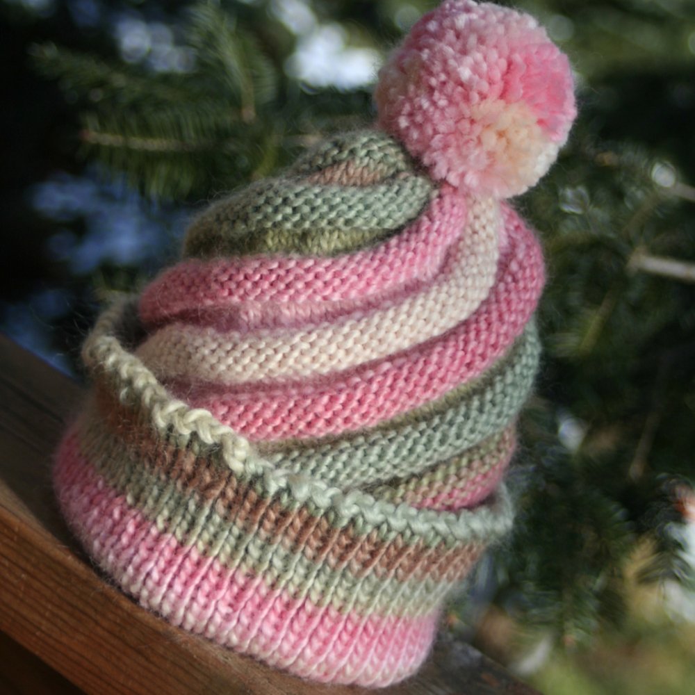 Шапка из велюровой пряжи