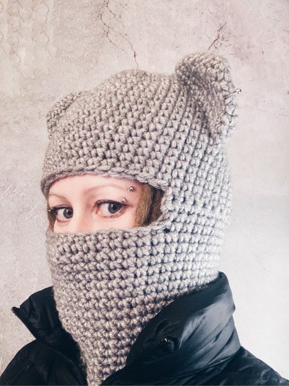 Балаклава с ушами вязаная