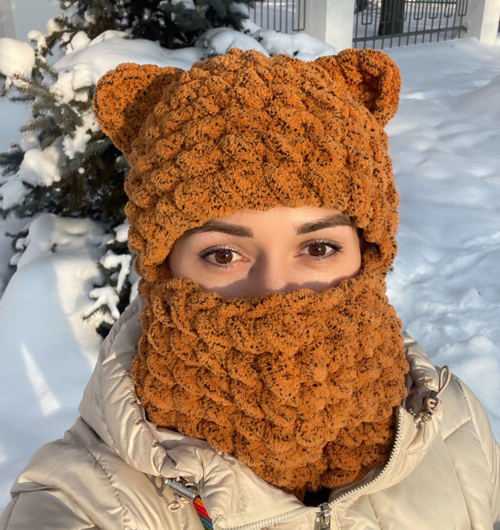 Балаклава с ушками мужская