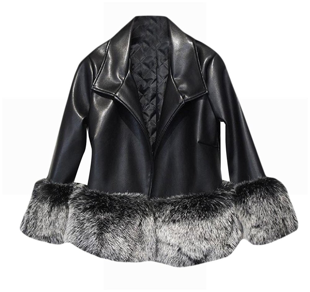 Шуба мех с кожей