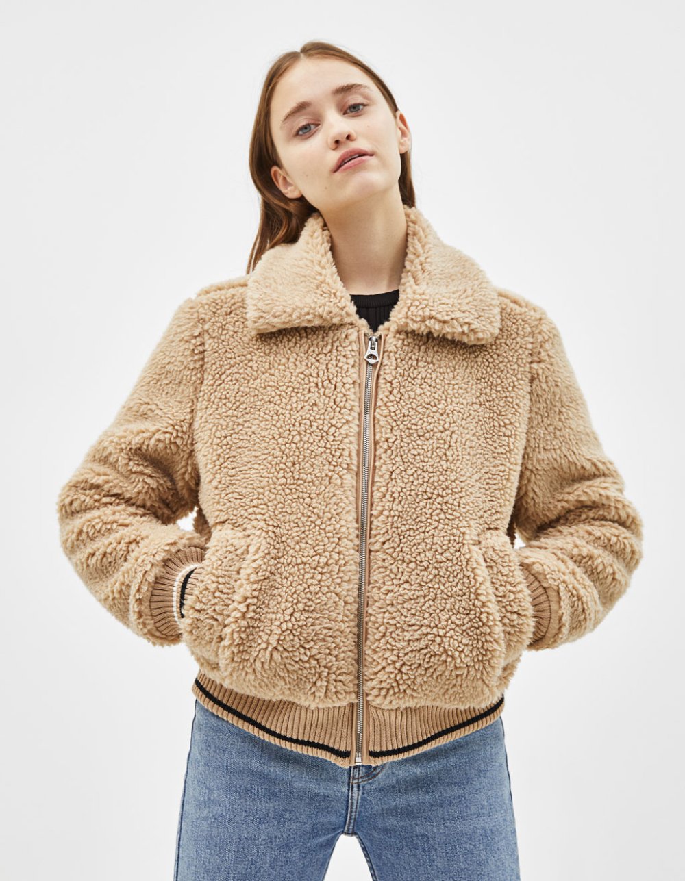 Куртка из искусственного меха барашек