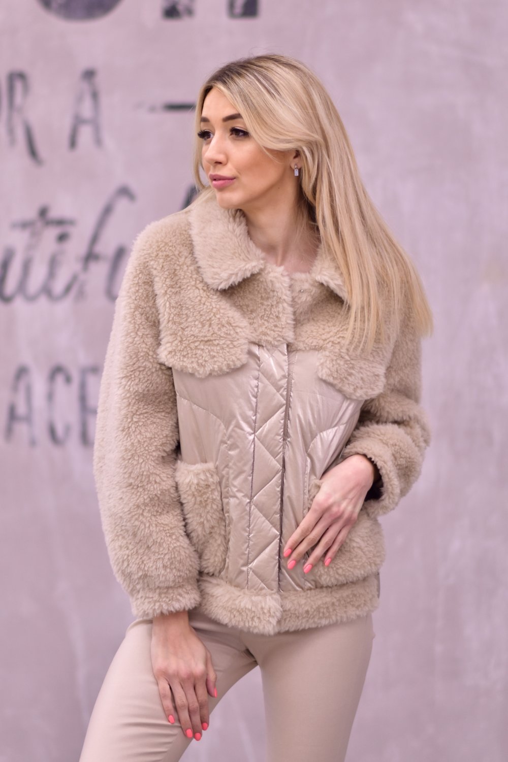 Куртка барашек оверсайз h&m