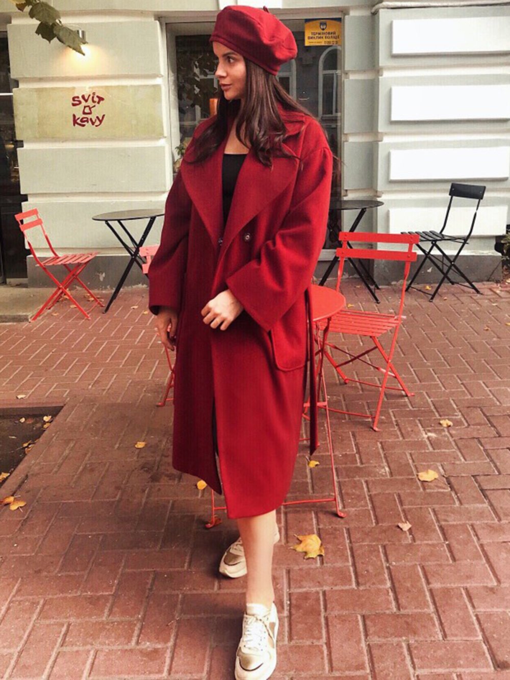 Берет с пальто