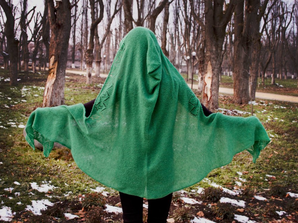 Палантин из шерсти яка