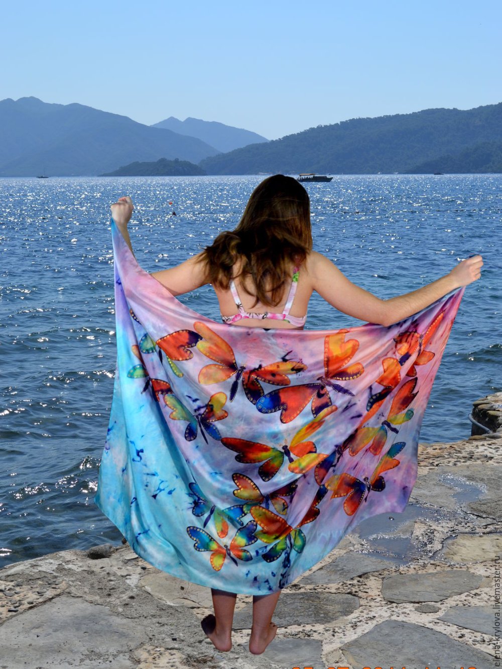 Платок сиреневый туман