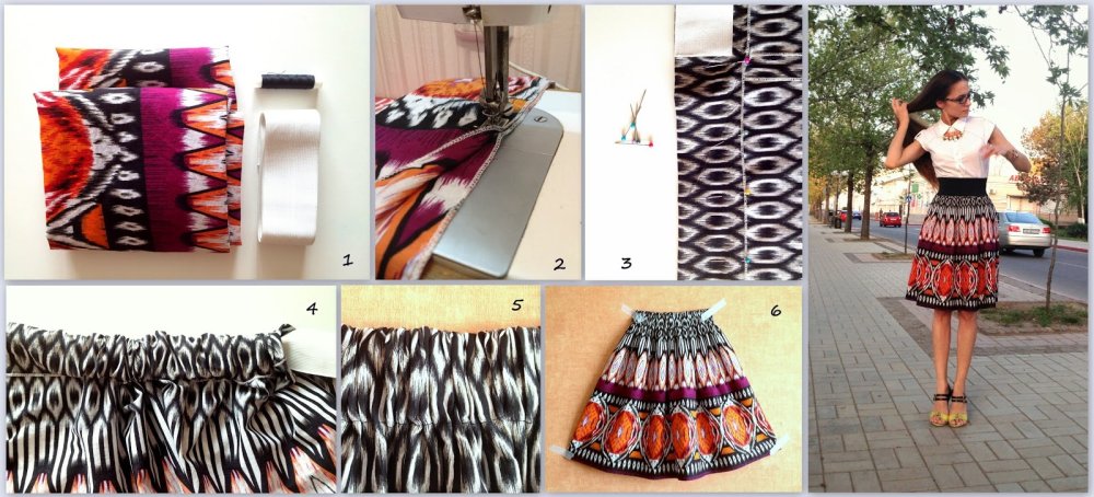 Юбка из павлопосадского платка