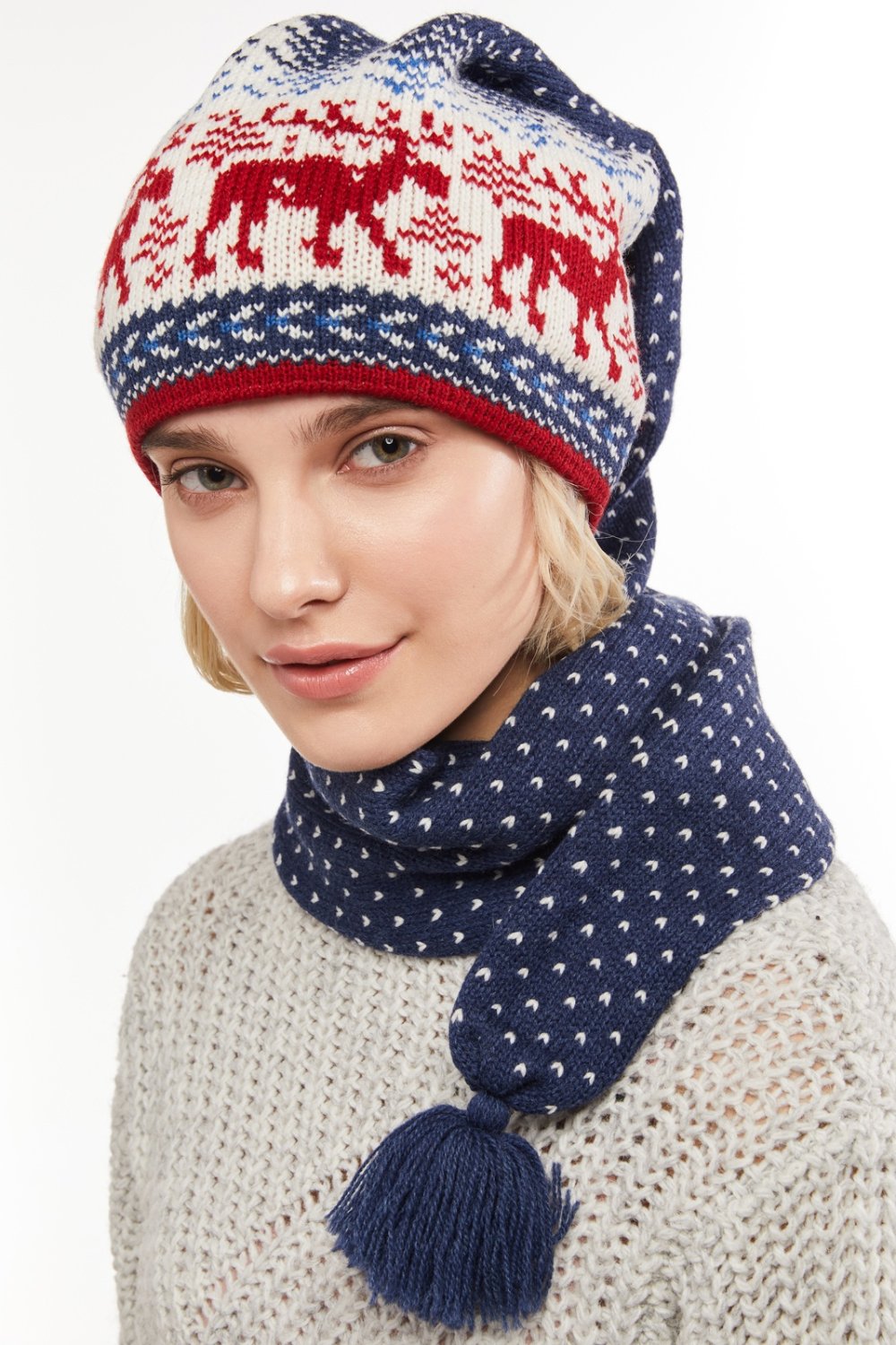 Шапка вязаная мужская с ушами