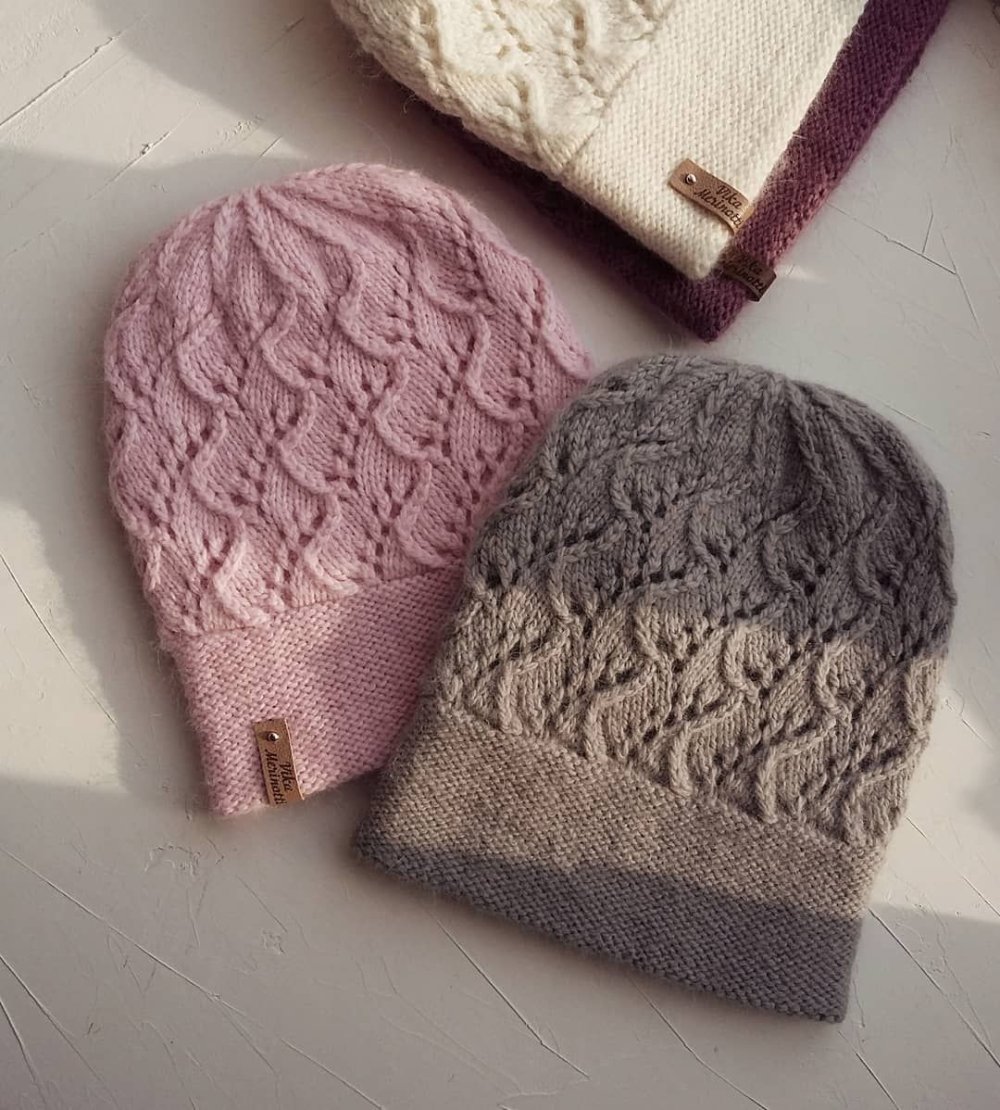 Шапки оверсайз крупной вязки