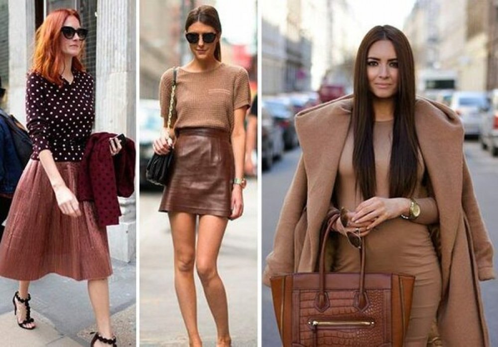 Коричневые брюки стрит стайл