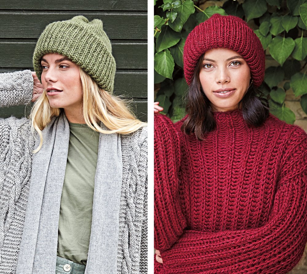 Шапка бини польской резинкой