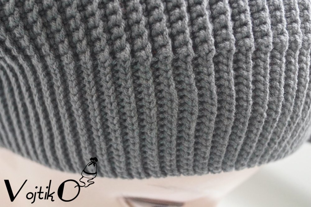 Шапка бини резинкой 1х1