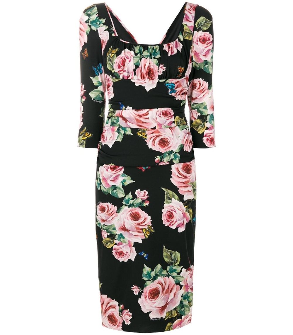 Дольче Габбана платья с цветнымпринтом