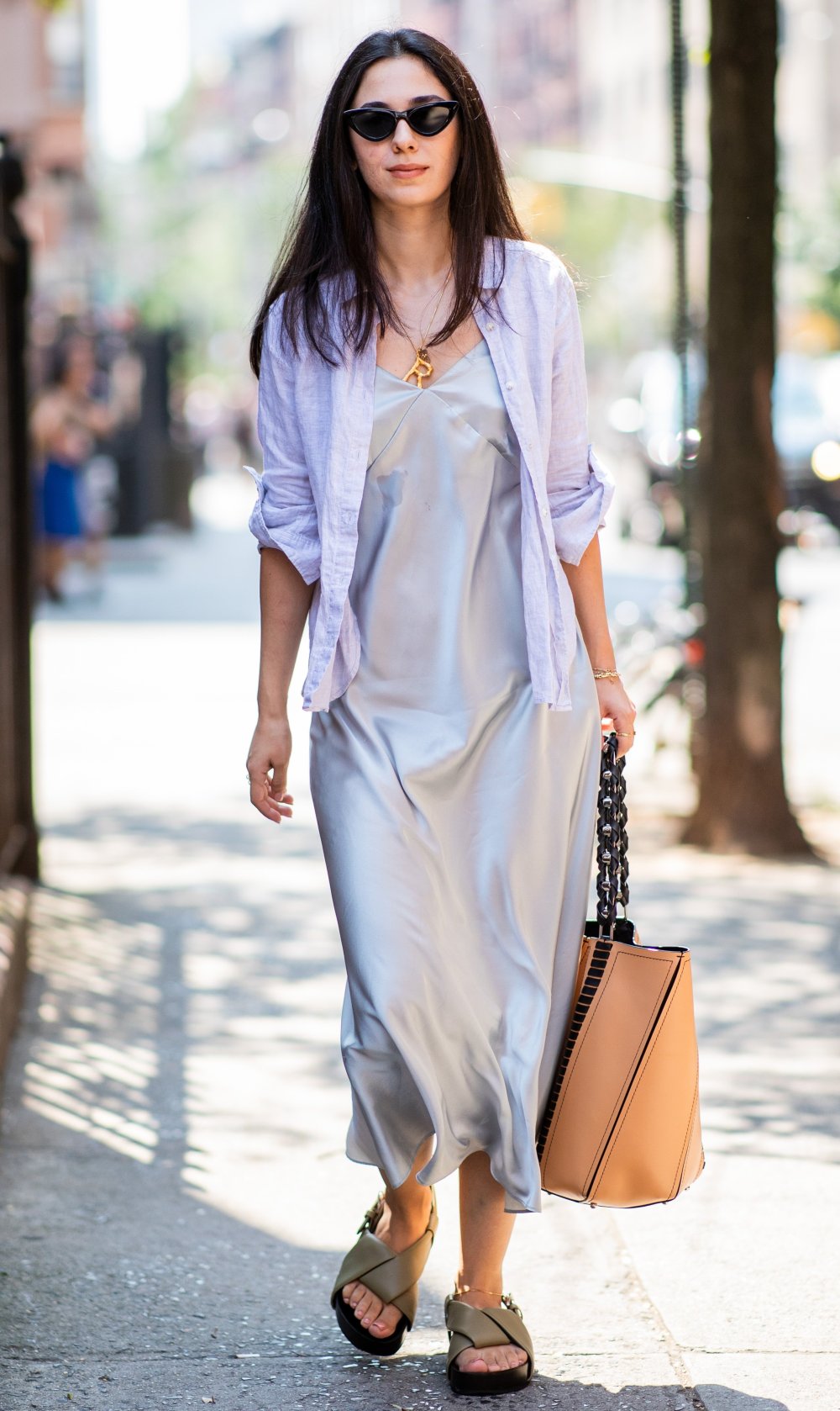 Джинсовый сарафан с рубашкой