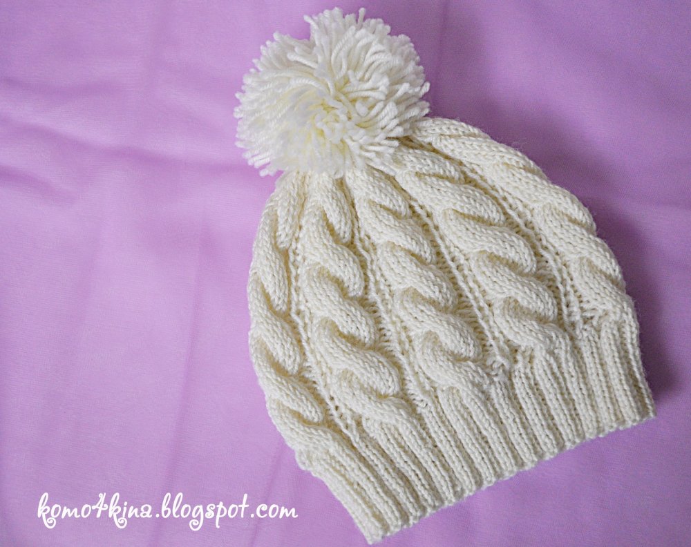 Узор для шапочки спицами для девочки