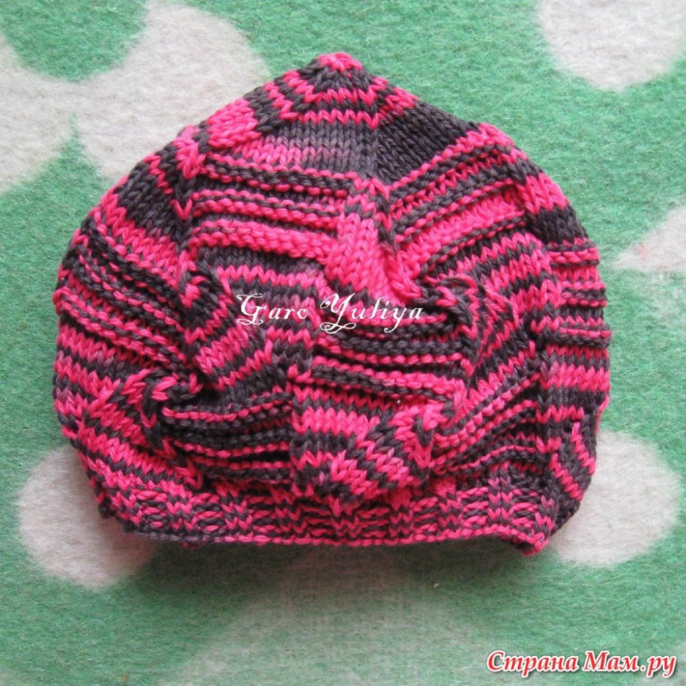 Шапки связанные 3 д узором