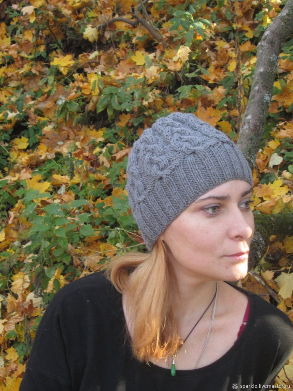 Полосатая шапка укороченными рядами