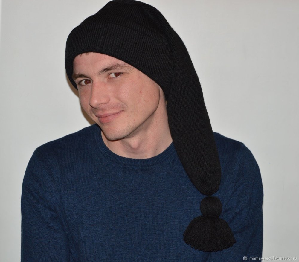 Шапка ушанка вязаная