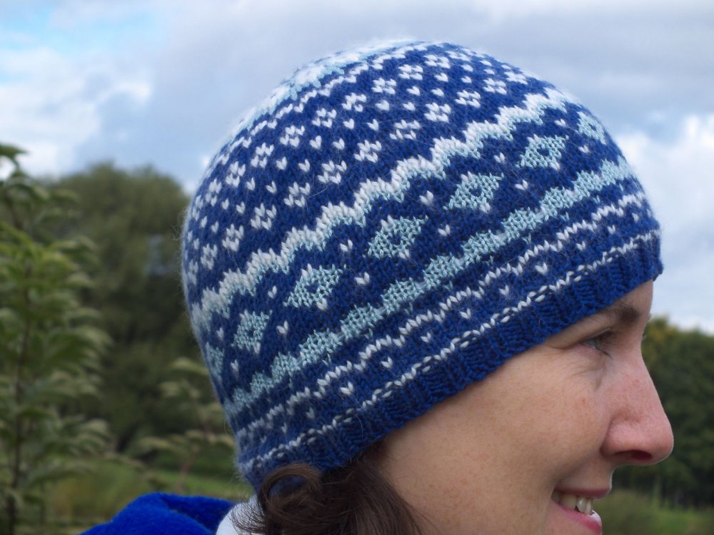 Сочетание цветов в жаккардовой шапке