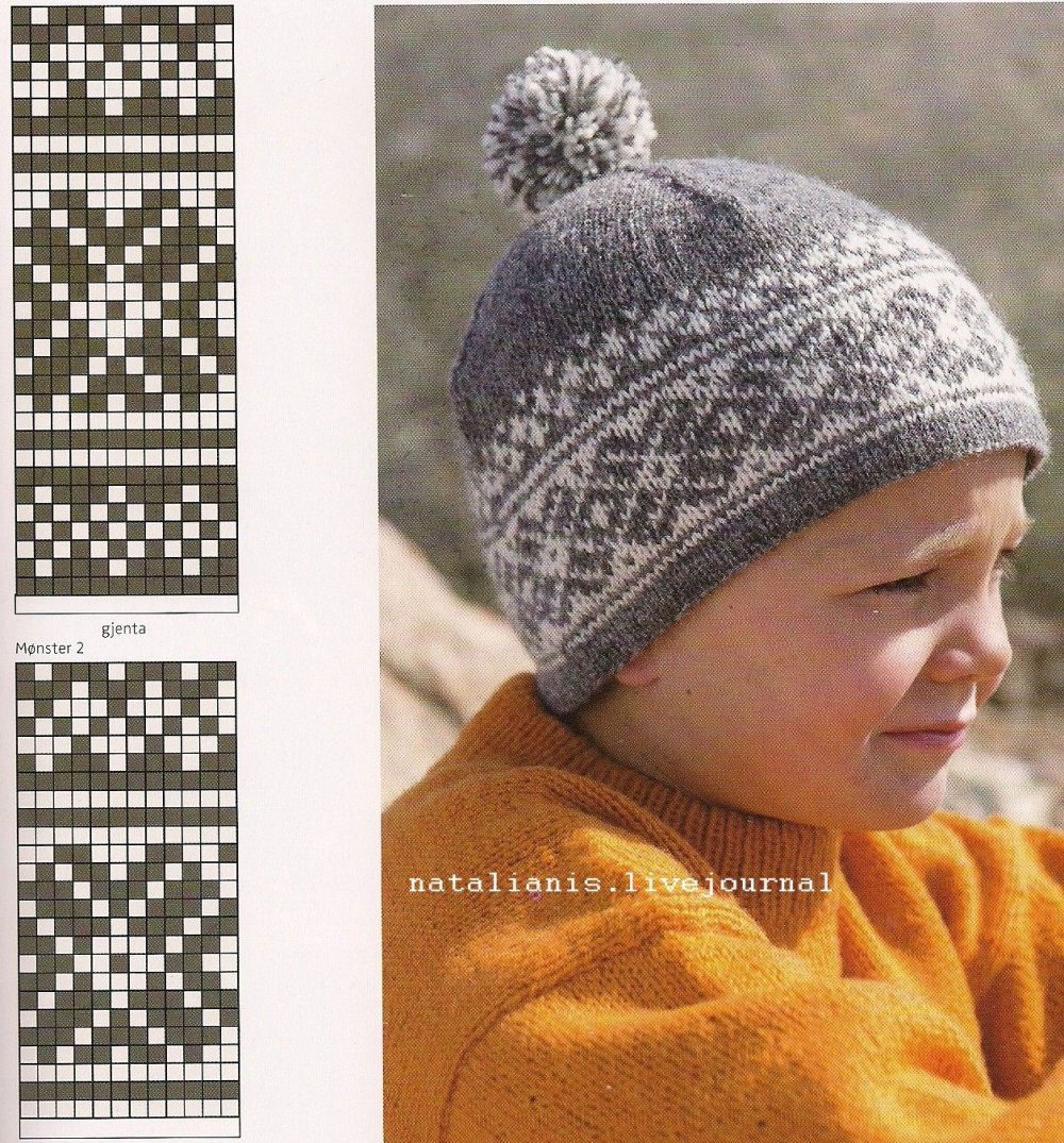 Шапка ленивым жаккардом