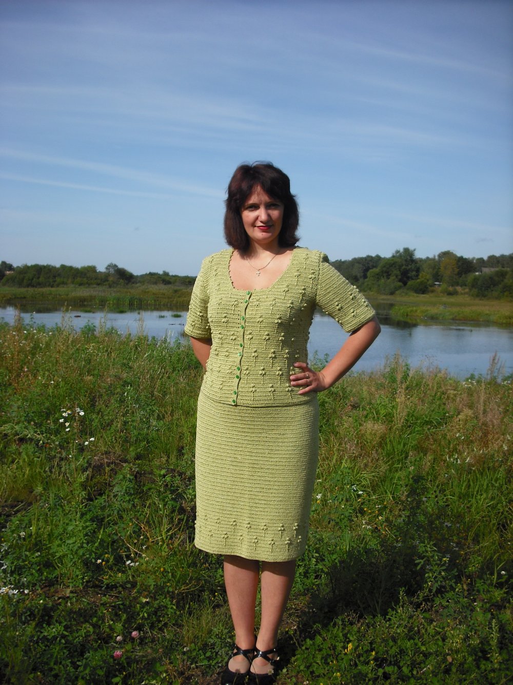 Костюм крючком женский