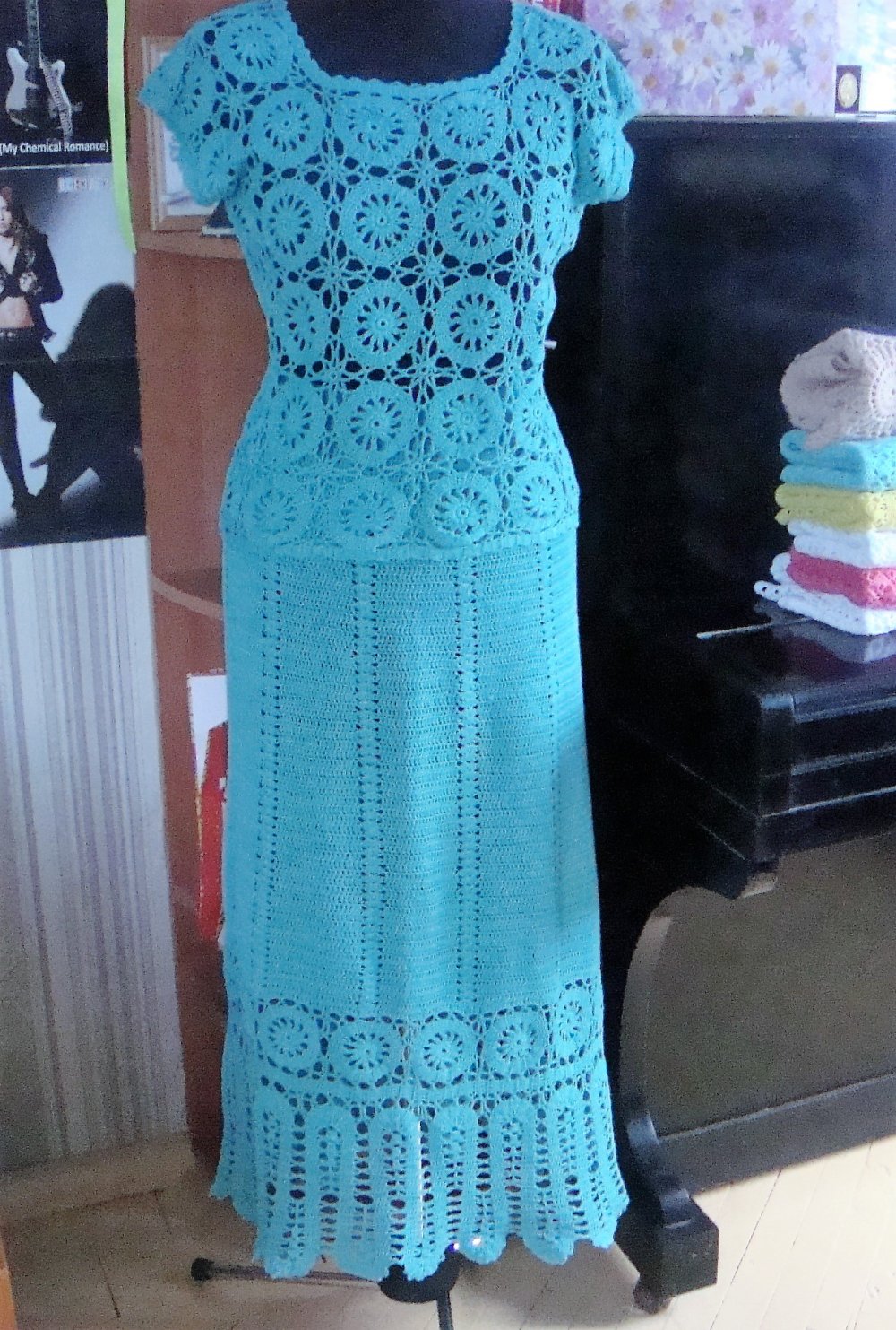 Костюм топ и юбка крючком