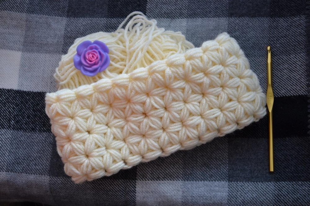 Узор звездочки крючком