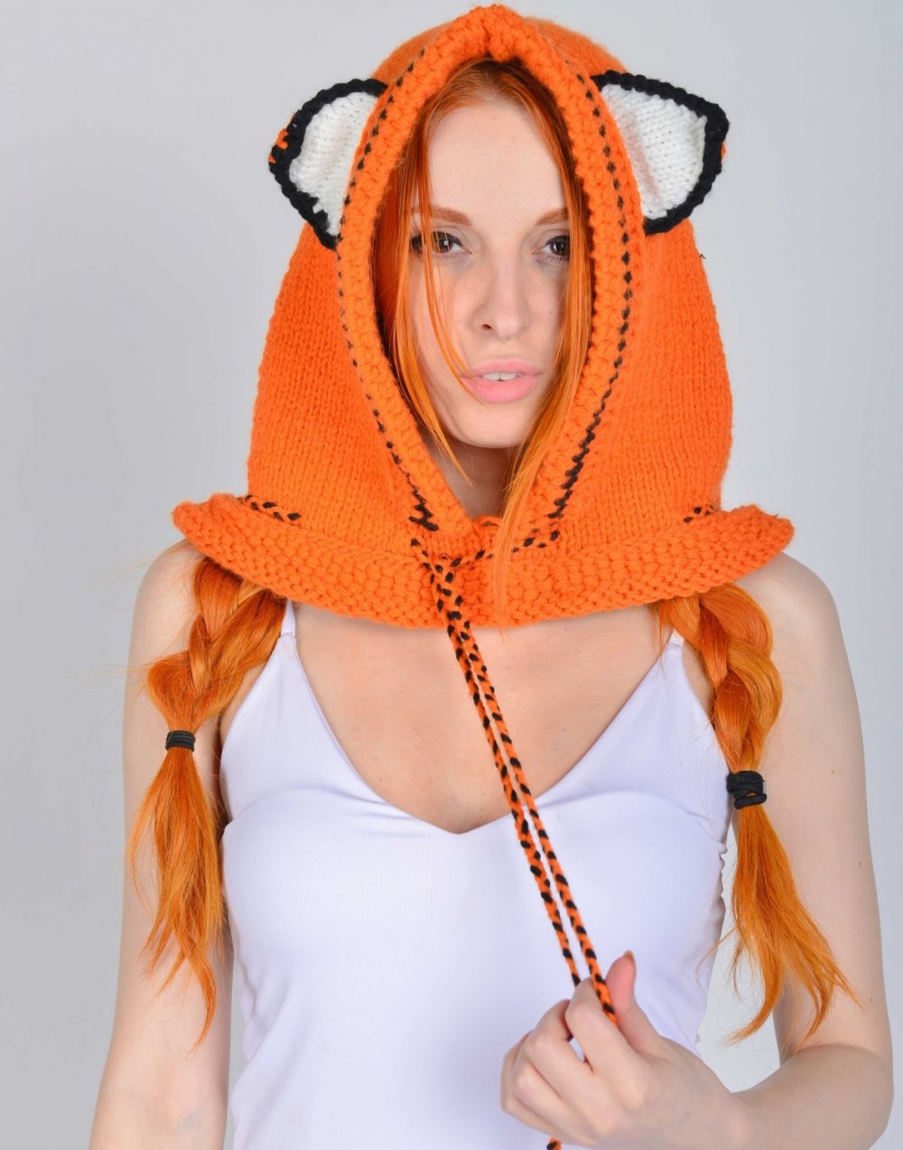 Шапочка капор Лисичка