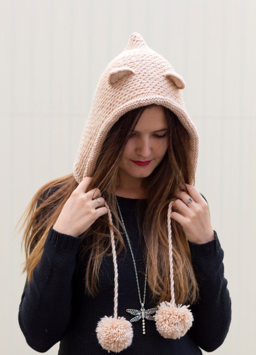 Шапка капюшон с ушками