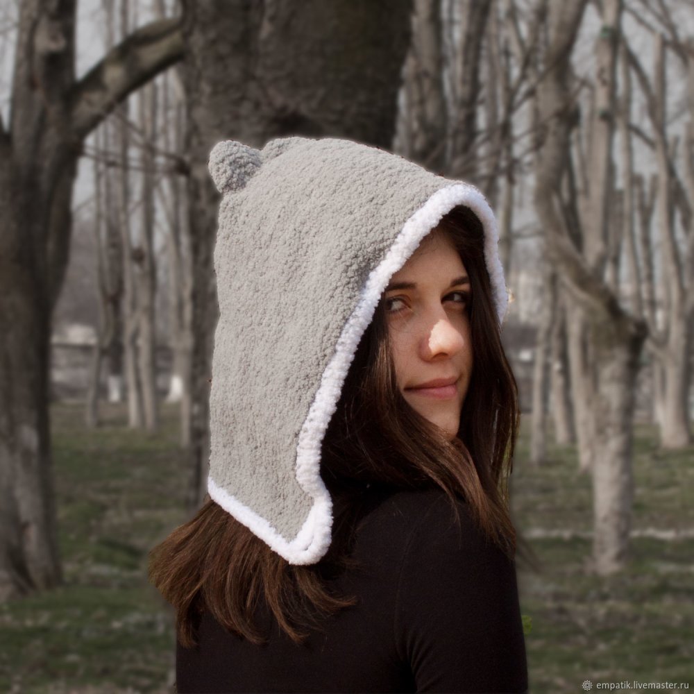 Шапка капюшон кошка