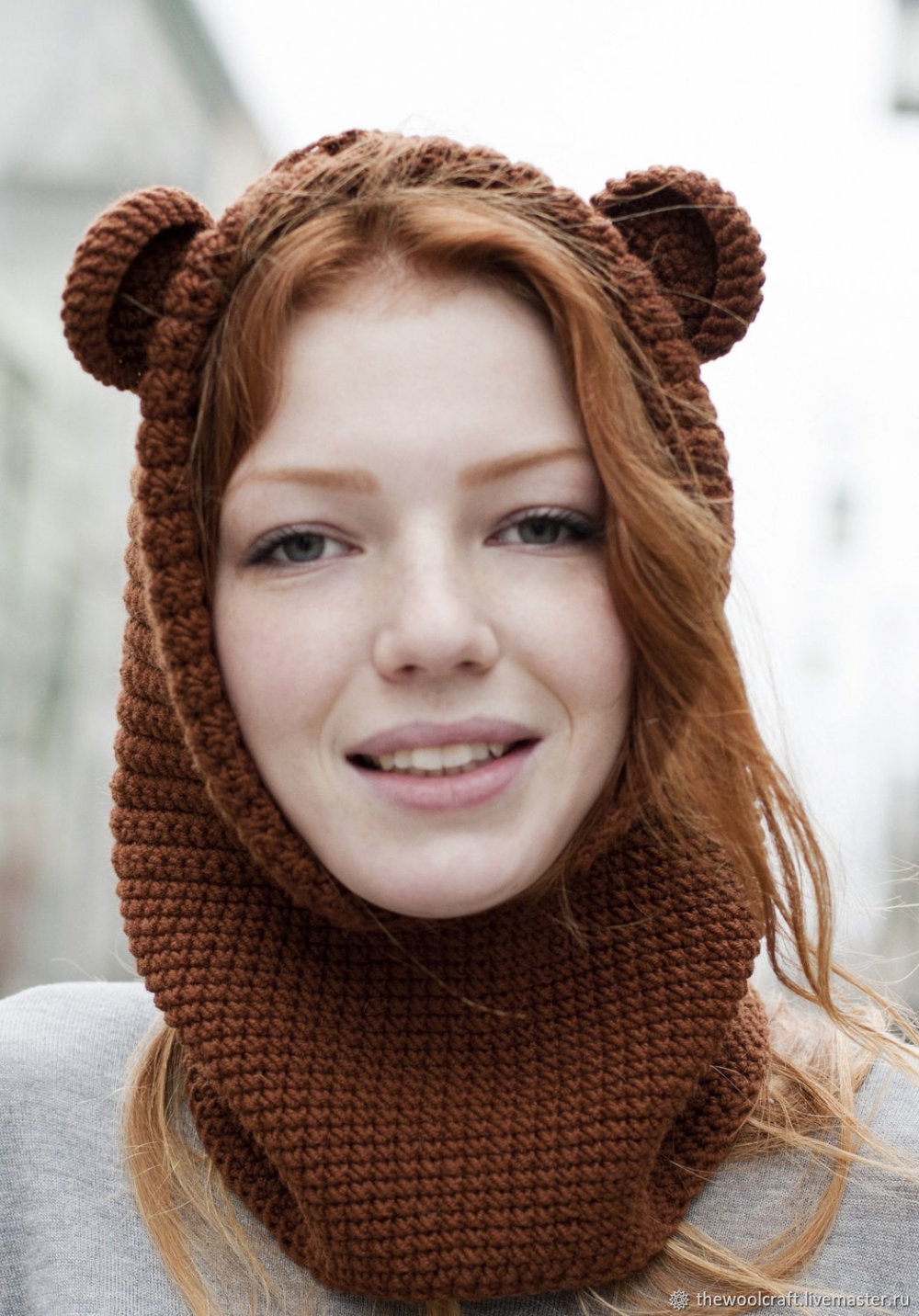 Шарф снуд капюшон