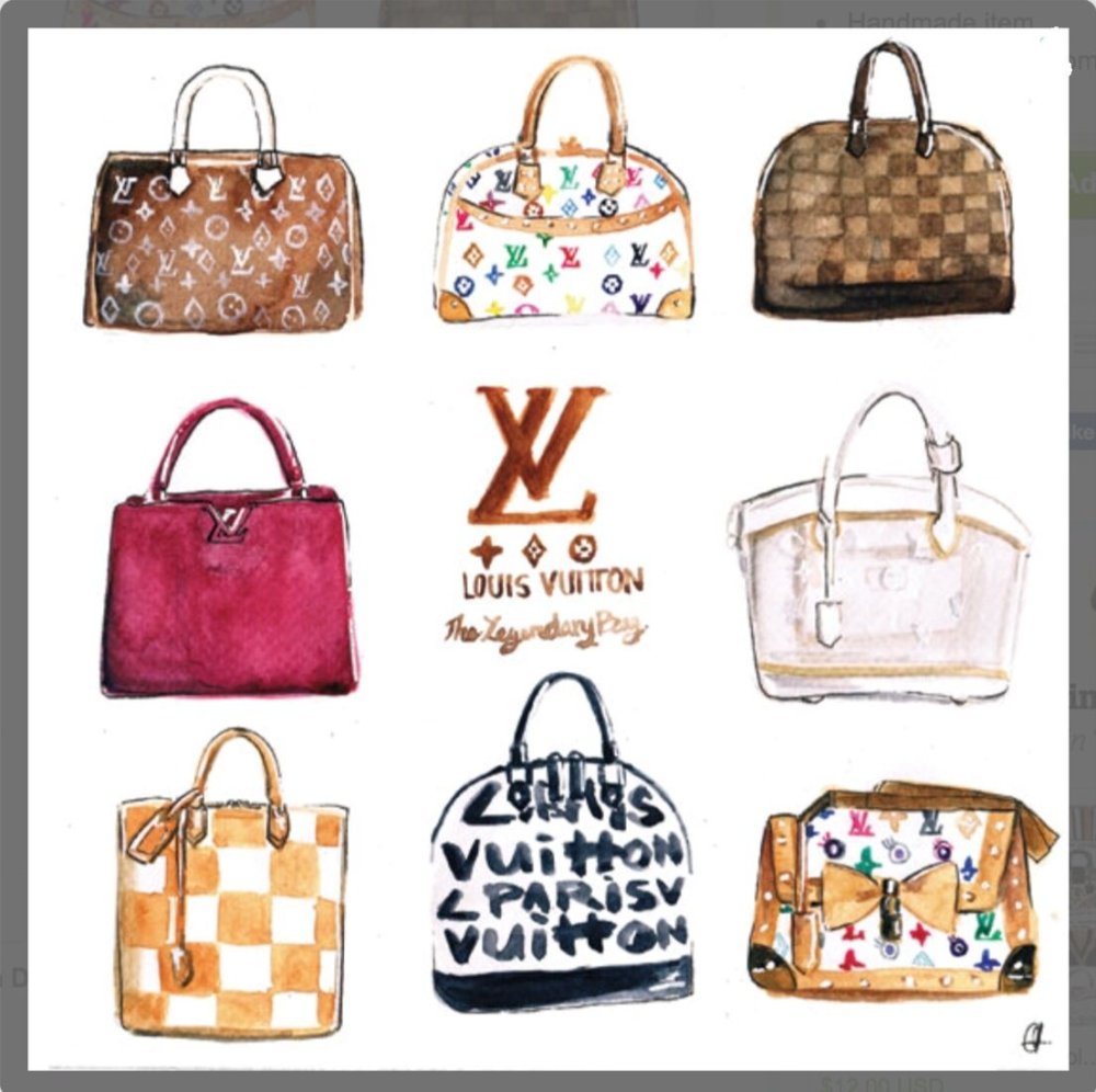Сумка Louis Vuitton скетч