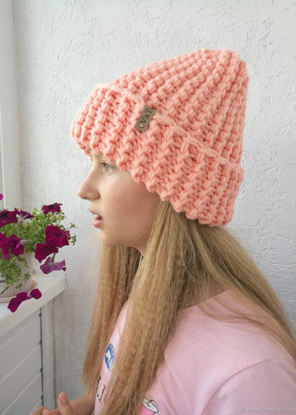 Шапка вязаная женская