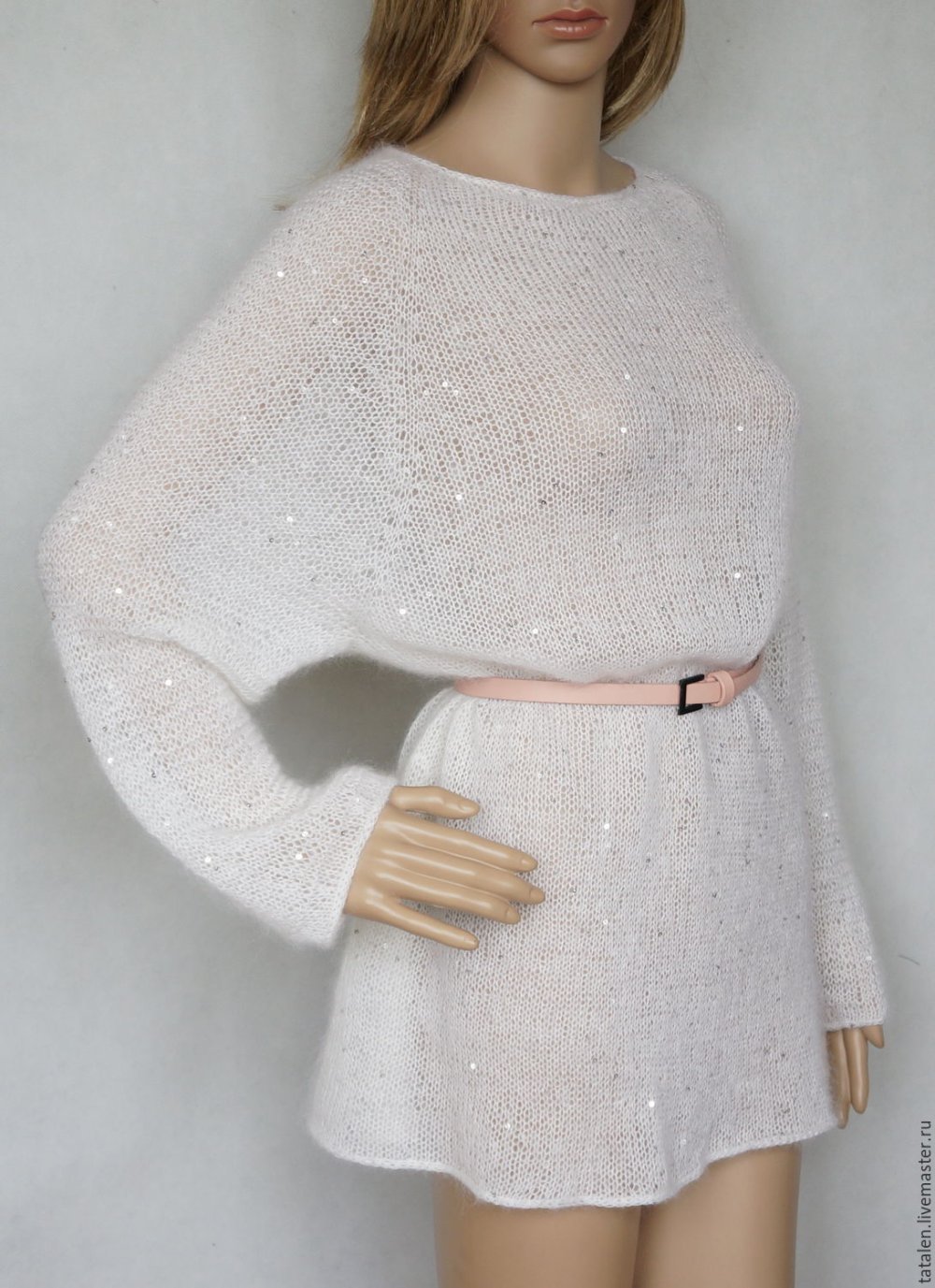 Вязаная кофта мохер