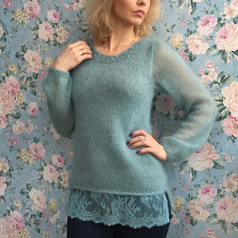 Пуловер из ангоры Etam