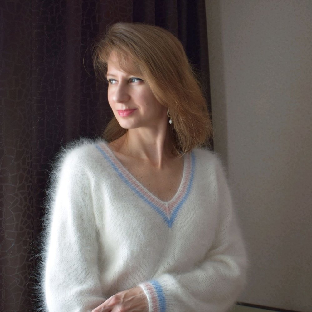 Кофта из пряжи норки