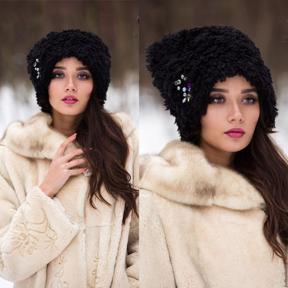 Шапка папаха женская меховая