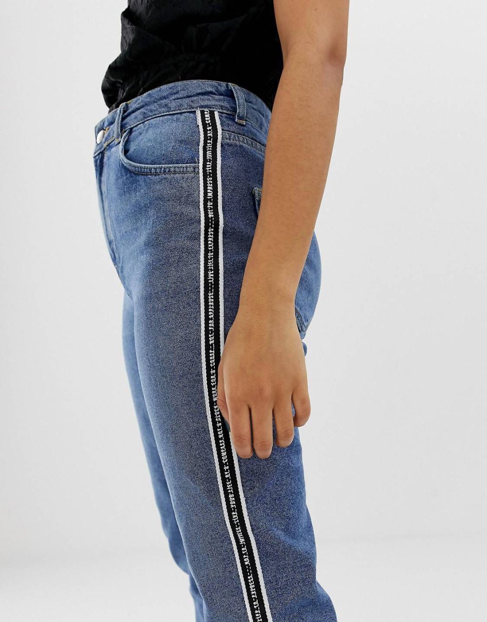 Джинсы Mango с лампасами