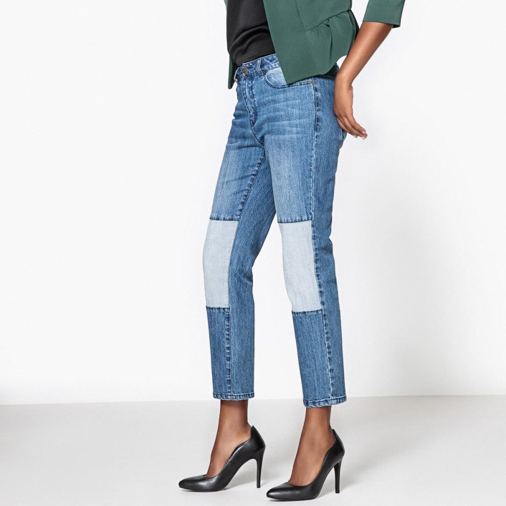 Джинсы с боковыми вставками