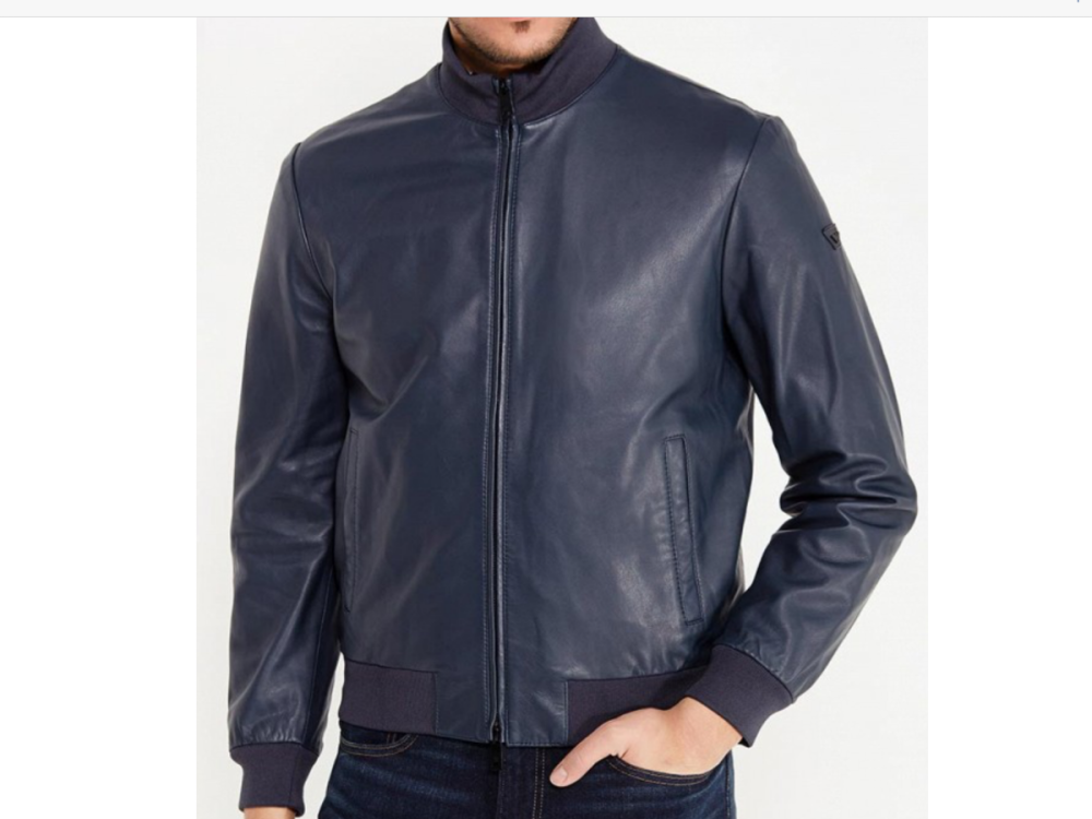 Armani Jeans куртка кожаная мужская