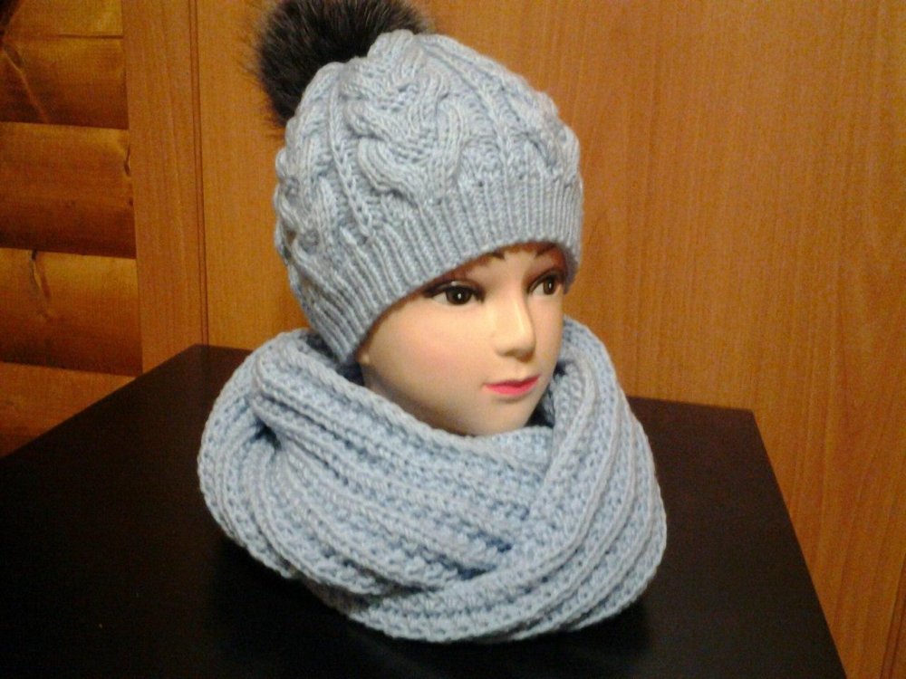 Шапка из пряжи лайка спицами